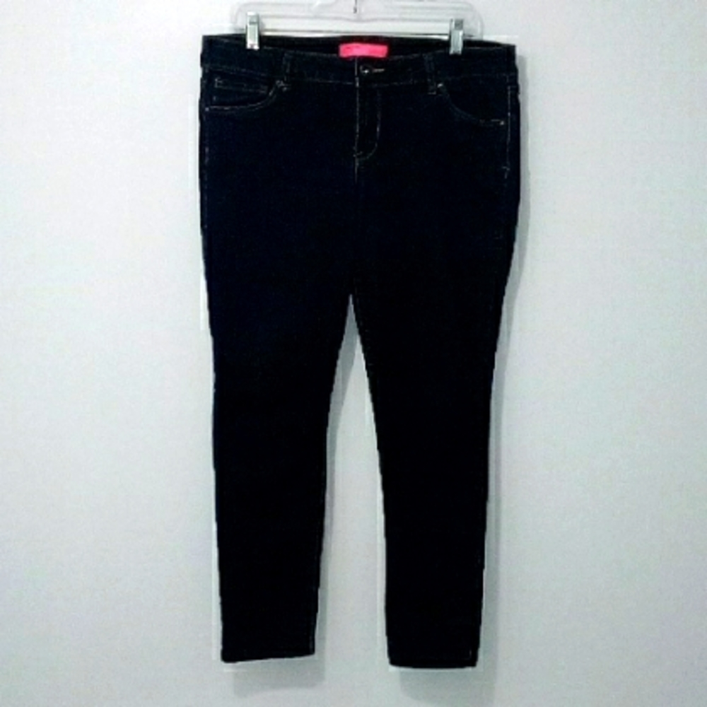 London mid rise skinny dark blue jeans